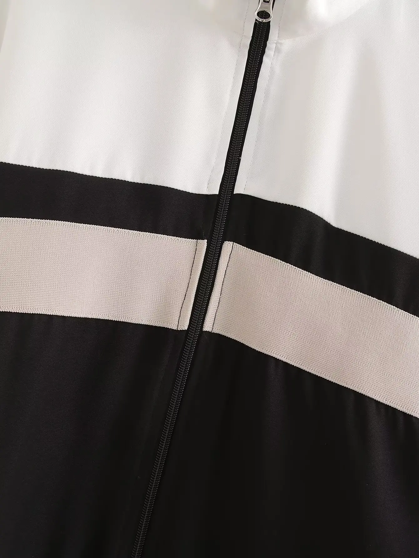 Осень 2024 женский костюм в уличном стиле боковая полоска молния куртка-бомбер с