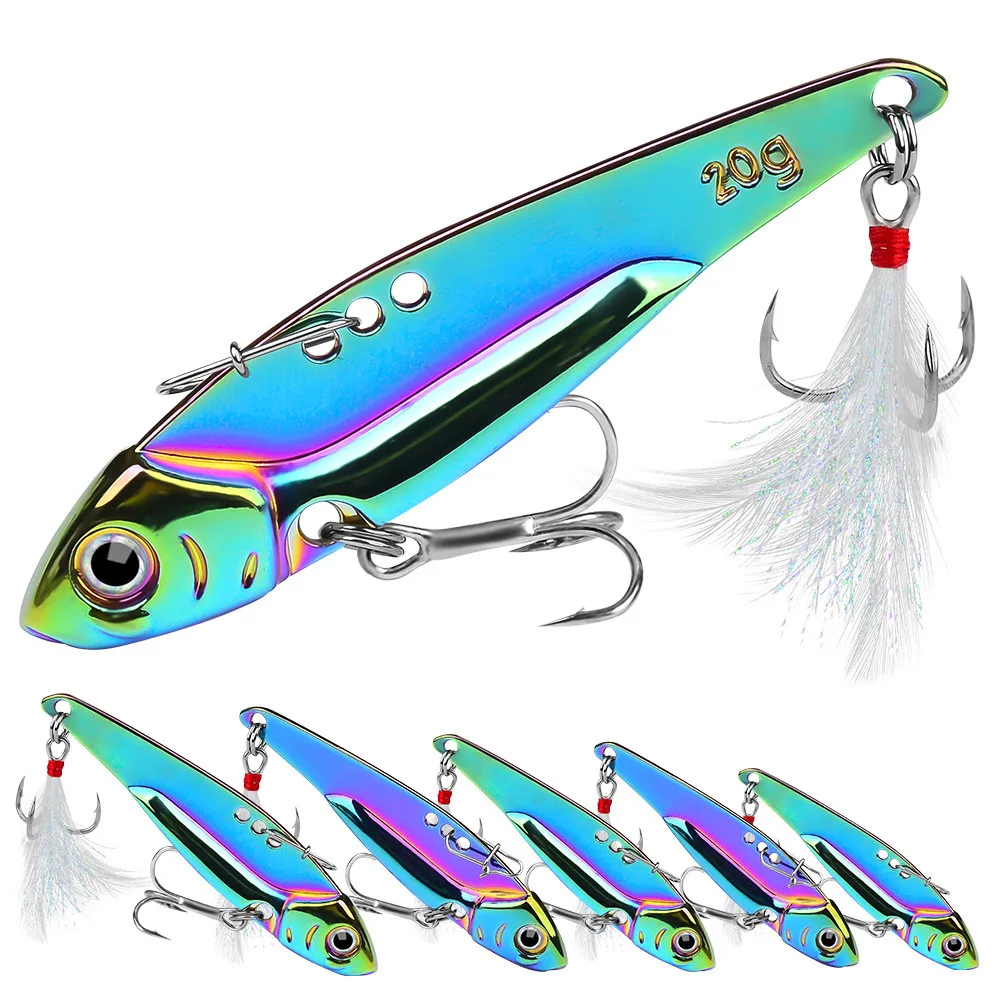 

1Pcs Metal VIB Jig Blade Spoon Fishing Lure 5/7/12/15/20G Laser Vibration Artificial Hard Baits For Bass Pesca Fishing Tackle