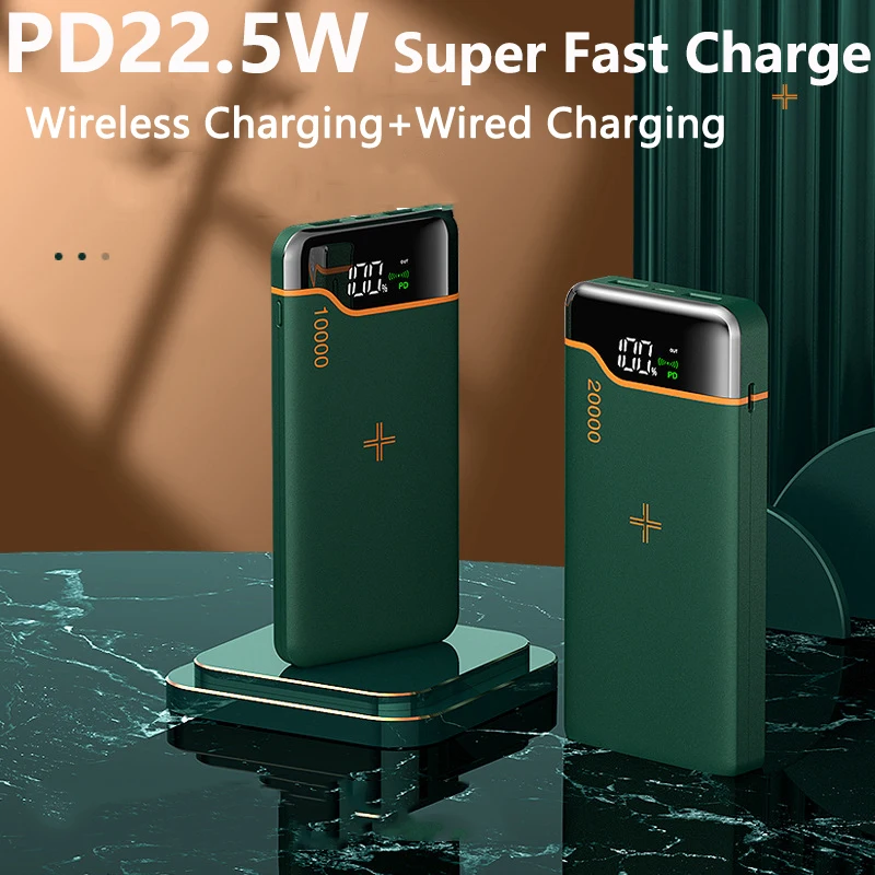 

Fast Qi Wireless Charger Power Bank 20000mAh 22.5W QC PD 3.0 Fast Charging Powerbank For iPhone 14 13 12 Huawei Xiaomi Poverbank
