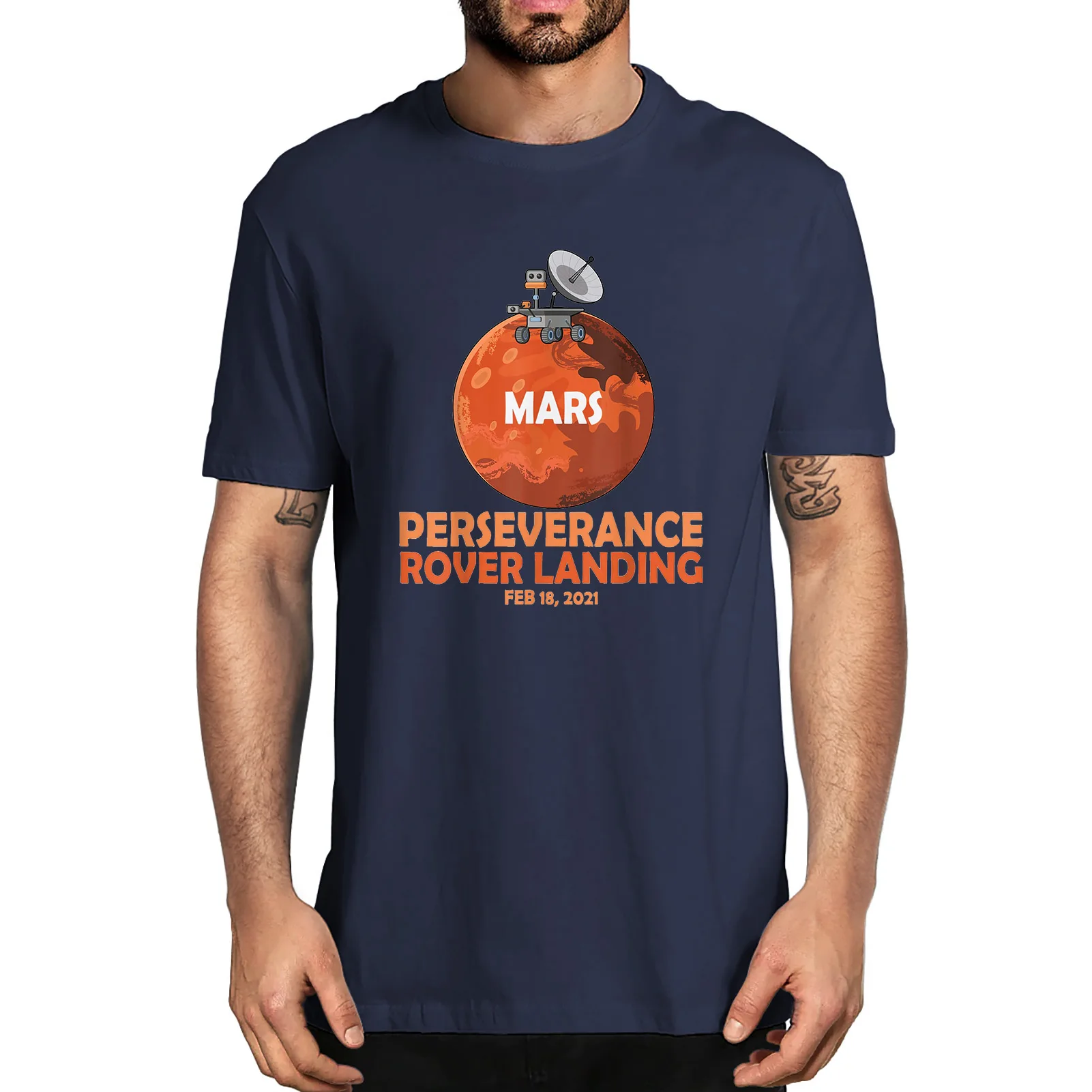 

Unisex Mars 2020 Mission Perseverance Rover Landing Mars 2021 Science Adult Space Lover Men's 100% Cotton T-Shirt Women Soft Tee