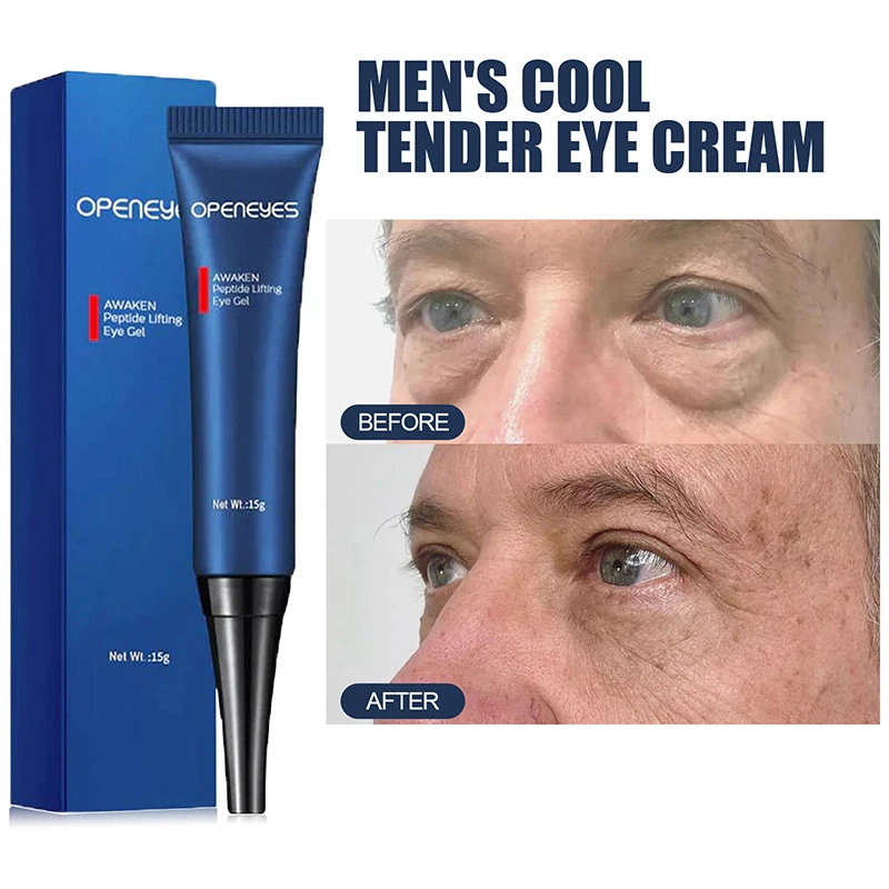 Men's Retinol Antiwrinkle Eye Cream Remove Dark Circle Eye Bags Puffy Eye Reduce Fine Line Eye Fat Particle Moisturiz Brighten