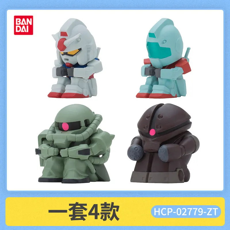 Фото Коллекционная фигурка Bandai Mobile Suit Zaku Q Version в позе ожидания, капсульная игрушка, настольное украшение для коллекционеров аниме №2