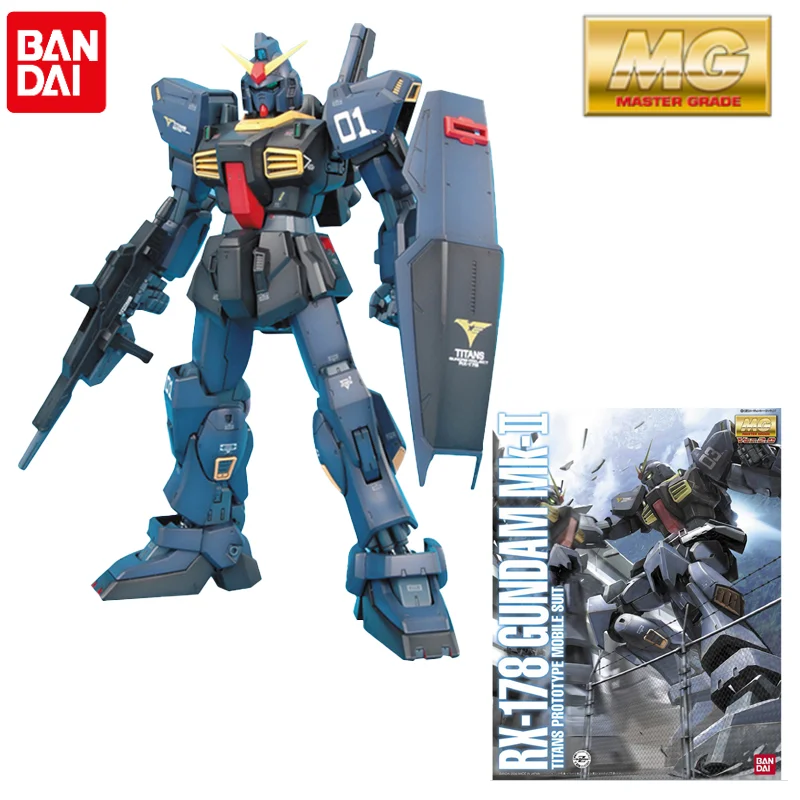 

Original Bandai Gundam Anime Figure MG 1/100 Model Mk-II Titans Kurousagi 2.0 Gundam Anime Action Figures Assemble Model Toys