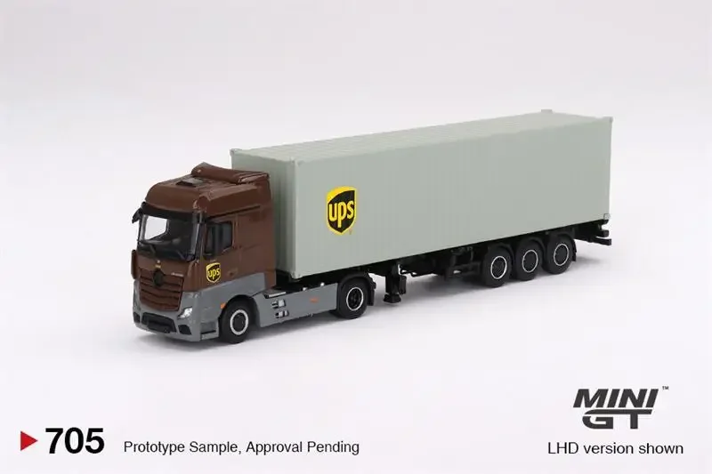 Мини GT 1:64 Actros прицеп w/40 футов контейнер 40 грузовик/фигурка литая модель