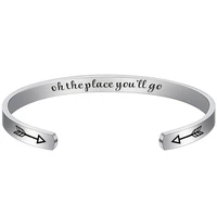 engraved bangle bracelets for women personalized inspirational jewelry mantra cuff bangle friend encouragement gift for her