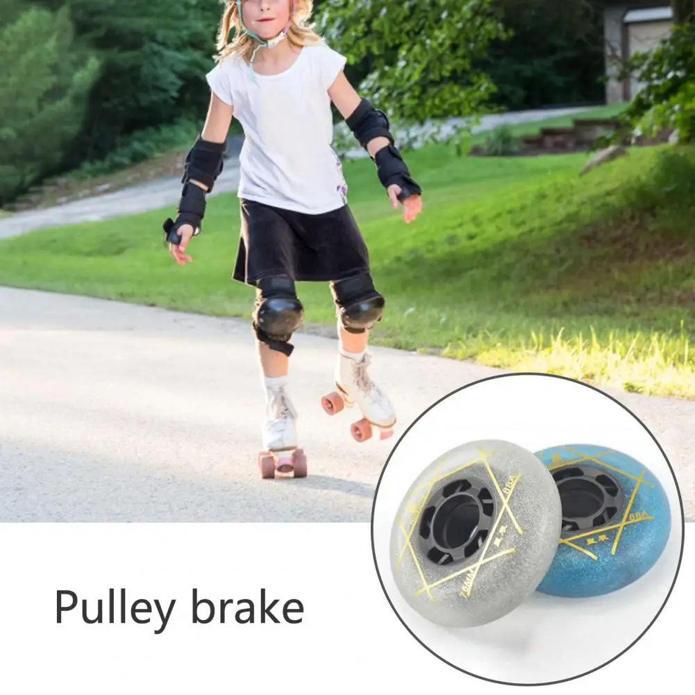 

72/76/80mm Inline Skate Wheel Starry Sky Design Strong Grip Universal Replacement Accessories High Elasticity Roller Skate Wheel