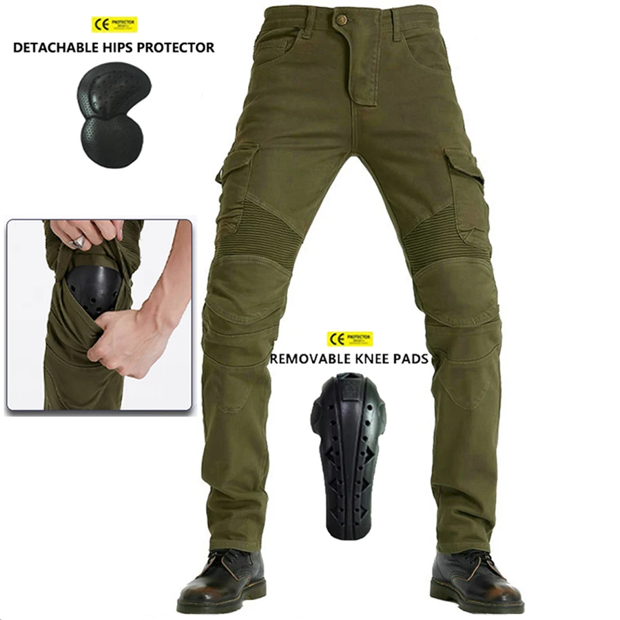 

Classic Motorcycle Pants Men Moto Jeans Protective Gear Detachable Riding Touring Motorbike Trousers Motocross Pants