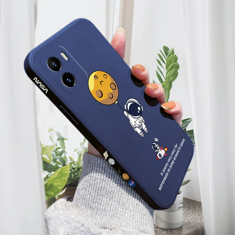 

Case for VIVO Y33S Y21S Y53S Y35 Y31 Y33T Y21 Y21A Y51 Y51A Y19 Y16 Y76 Y85 V9 4G 5G 2020 2021 Cute Astronaut Silicone Cover