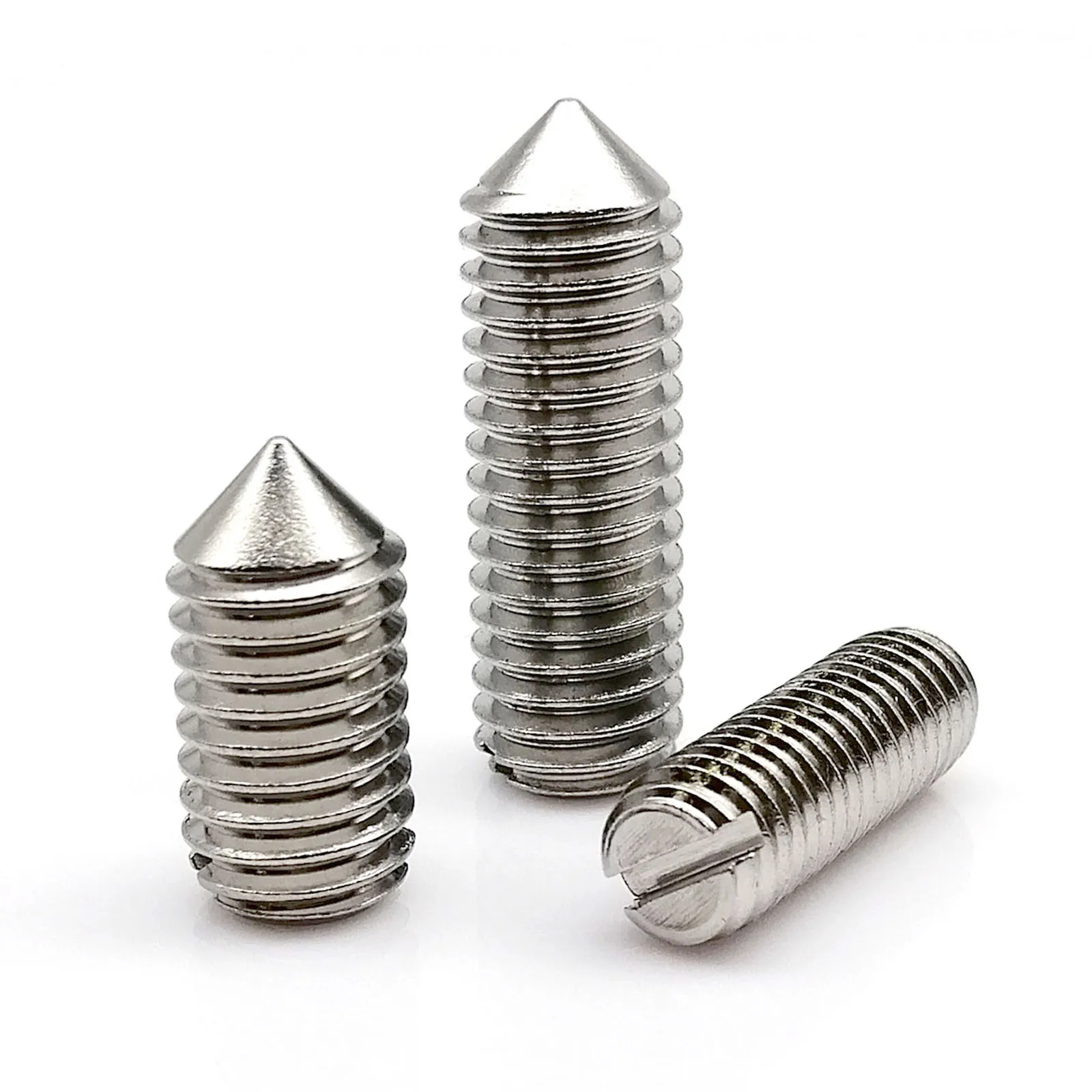 

M1.6 M2 M2.5 M3 M4 M5 M6 M8 M10 GB71 DIN553 304 Stainless Steel Slotted Head Tapered End Headless Grub Bolt Cone Point Set Screw