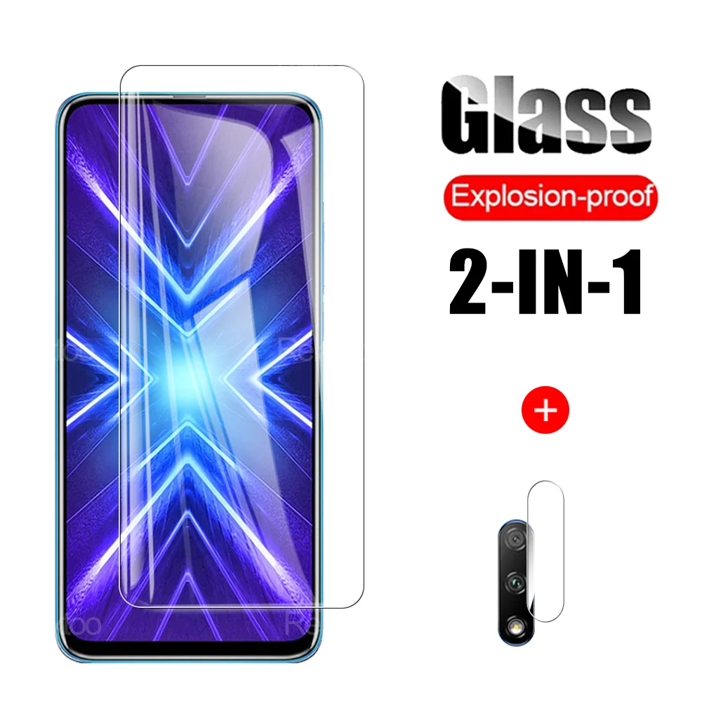 

2 в 1 закаленное переднее стекло объектива для Huawei Honor 9X 9A 9C 9S 9 Lite Pro защита экрана Защитная пленка Защита камеры
