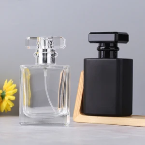 30ml Perfume Spray Glass Bottle Portable Travel Cosmetic Storage Container Makeup Accessories Transparent Matte Black Wholesales