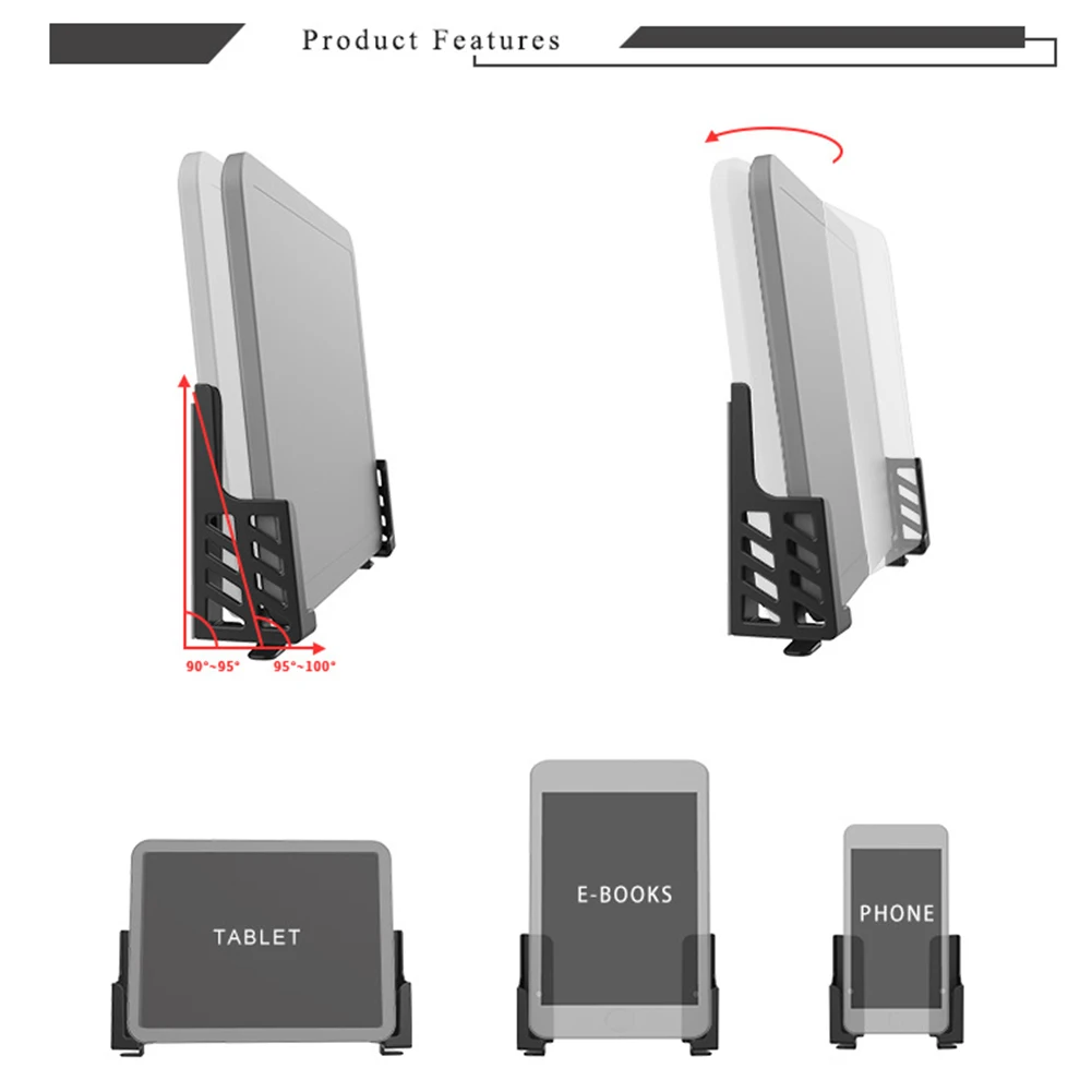 

2pcs Universal Wall Mount Stand Tablet Holder Adjustable Mobile Phone Holder Stand Support Bracket for iPad/E-book Reader