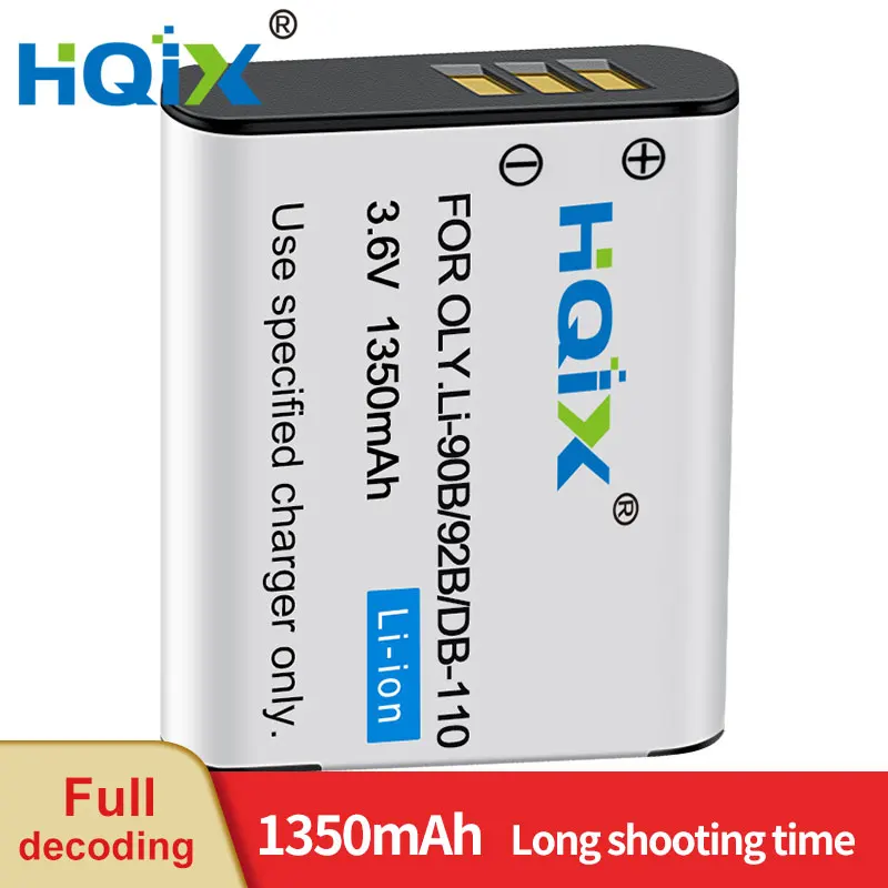 

HQIX for Olympus Tough TG-1 TG-2 TG-3 Red TG-6 TG-4 TG-5 SH-1 SH-50 SH-60 XZ-2 SP-100EE Camera LI-90B 92B Charger Battery