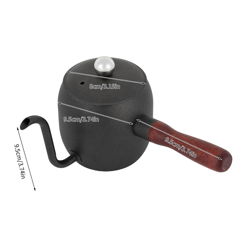 Кофейник из нержавеющей стали мини-чайник с гусиной шеей 500 мл портативный