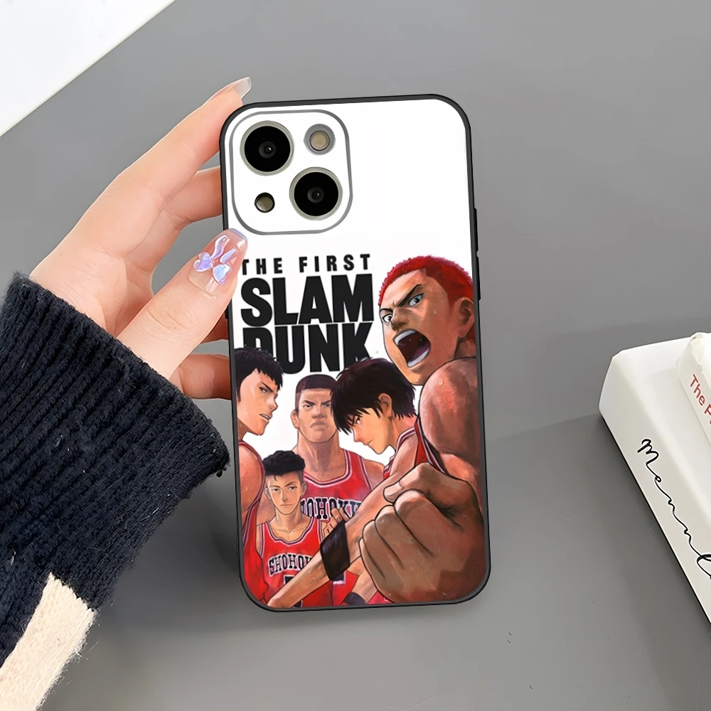 Фото Чехол для телефона с аниме-дизайном Slam-Dunk для iPhone 17 Air, 15 Pro Max, 14 Pro, 16 Plus, 12, 13, 11, XR, X, XS, 8, 7 Plus (задняя крышка) №3