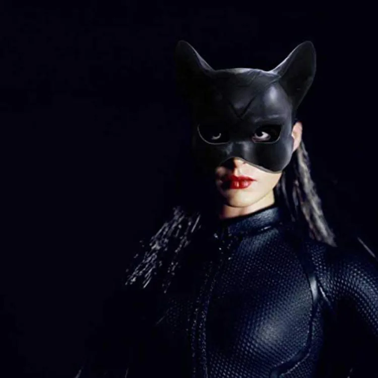 

Sexy Cat Woman Selina Kyle Latex Mask Superhero Movie Cosplay Costume Halloween Party Masks