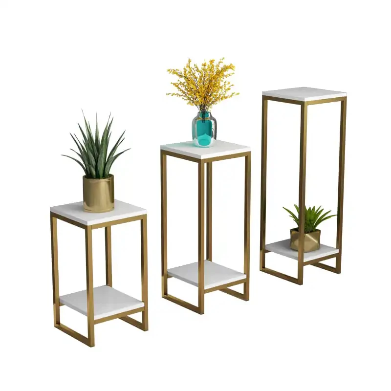 Скандинавская железная стойка для цветов Золотая сада гостиной внутреннего