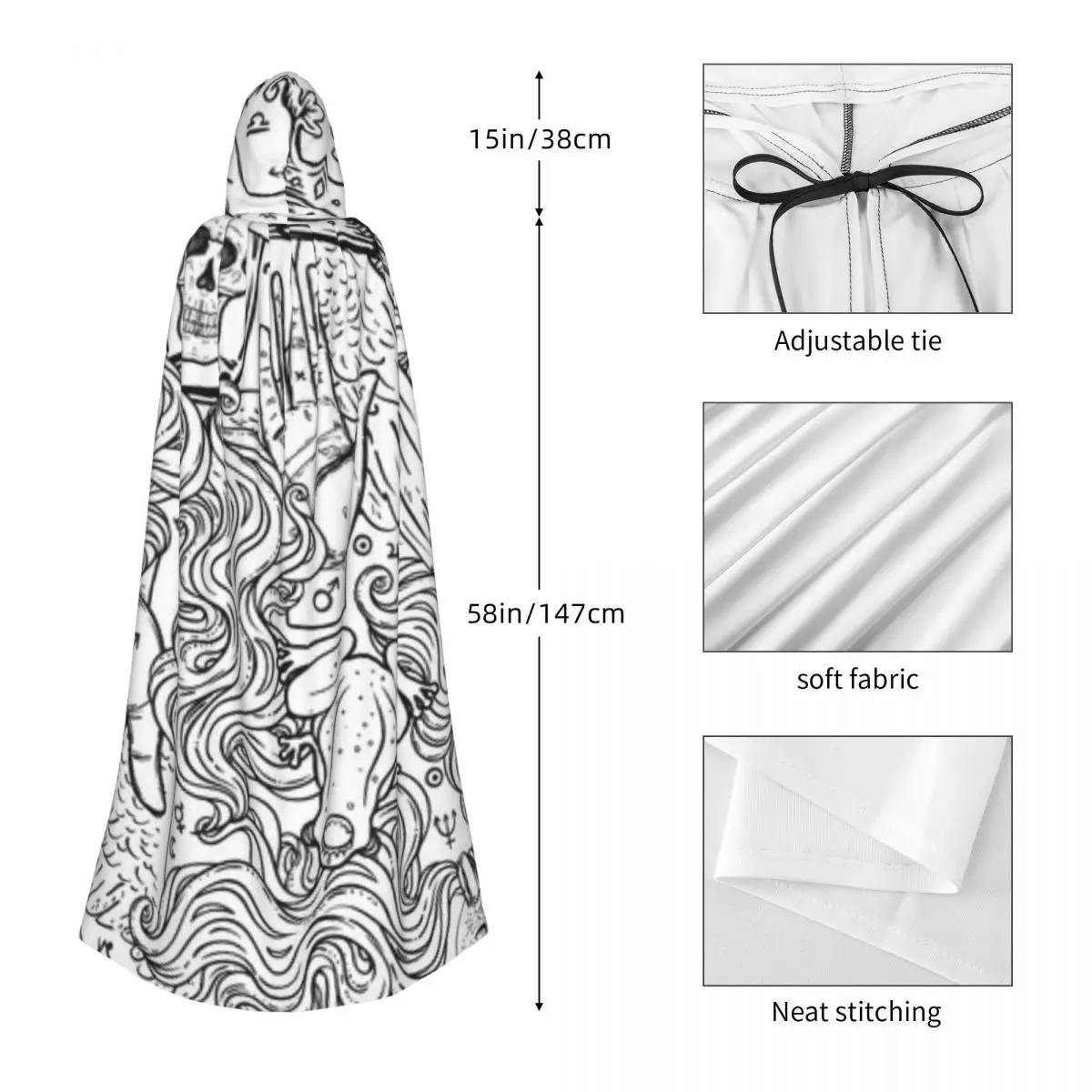 Религия и оккультизм плащ с капюшоном для косплея