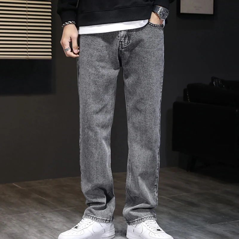 Мужские прямые джинсовые джинсы Новое поступление