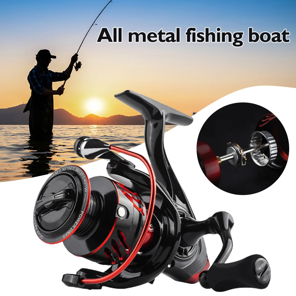 

Metal Fishing Reel Portable Fishing Baitcasting Spool for Lake Sea for Saltwater Freshwater Fishing Metal Handle Reels