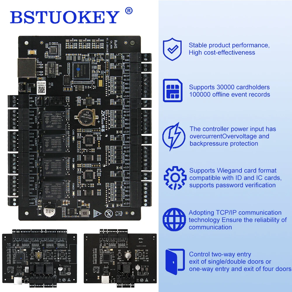 ZKTeco C3-100 C3 400, основанный на стандартах интерфейса, TCP, Double Gate, контроллер доступа LAN с входом Wiegand