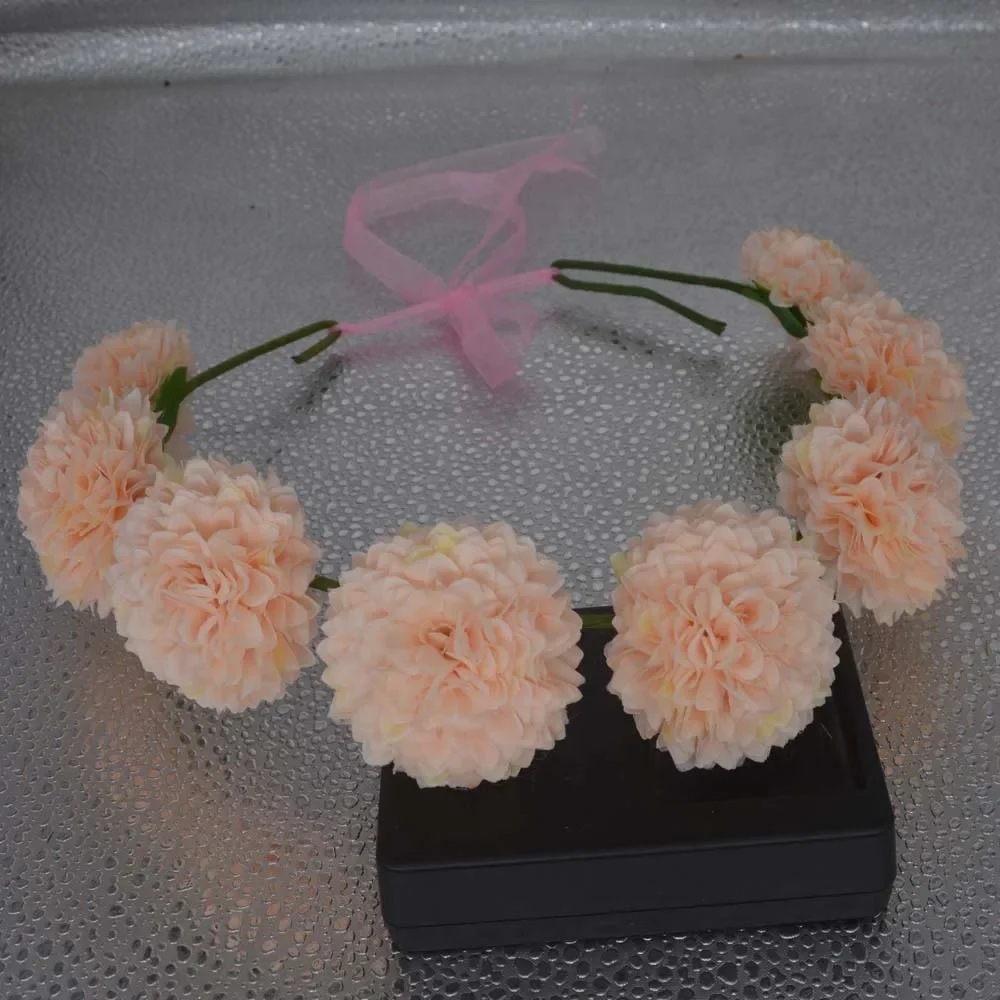 Регулируемый цветочный венок гортензии для женщин и девочек повязка на голову