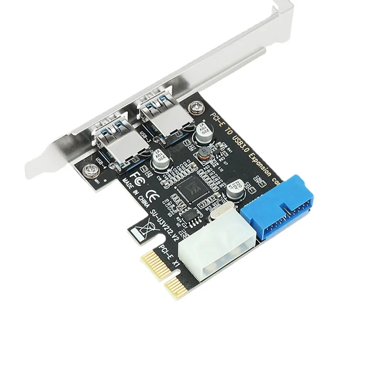 

USB3 PCI Express Adapter PCI E To USB 3.0 20pin Converter Controller PCIe X1 USB 3 0 2 Ports Adapter USB3.0 PCI-e Expansion Card