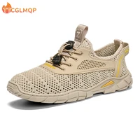 new men casual shoes breathable mesh shoes summer outdoor sneakers soft flat shoes loafers comfortable driving shoes big size