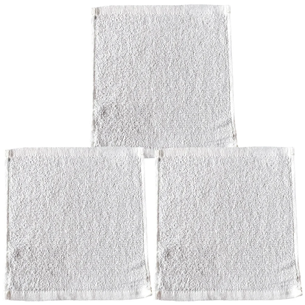 

3 Pcs Disposable Washcloths Small Towel Hotel Hand Towels Cotton Handkerchief Bathroom White Miss