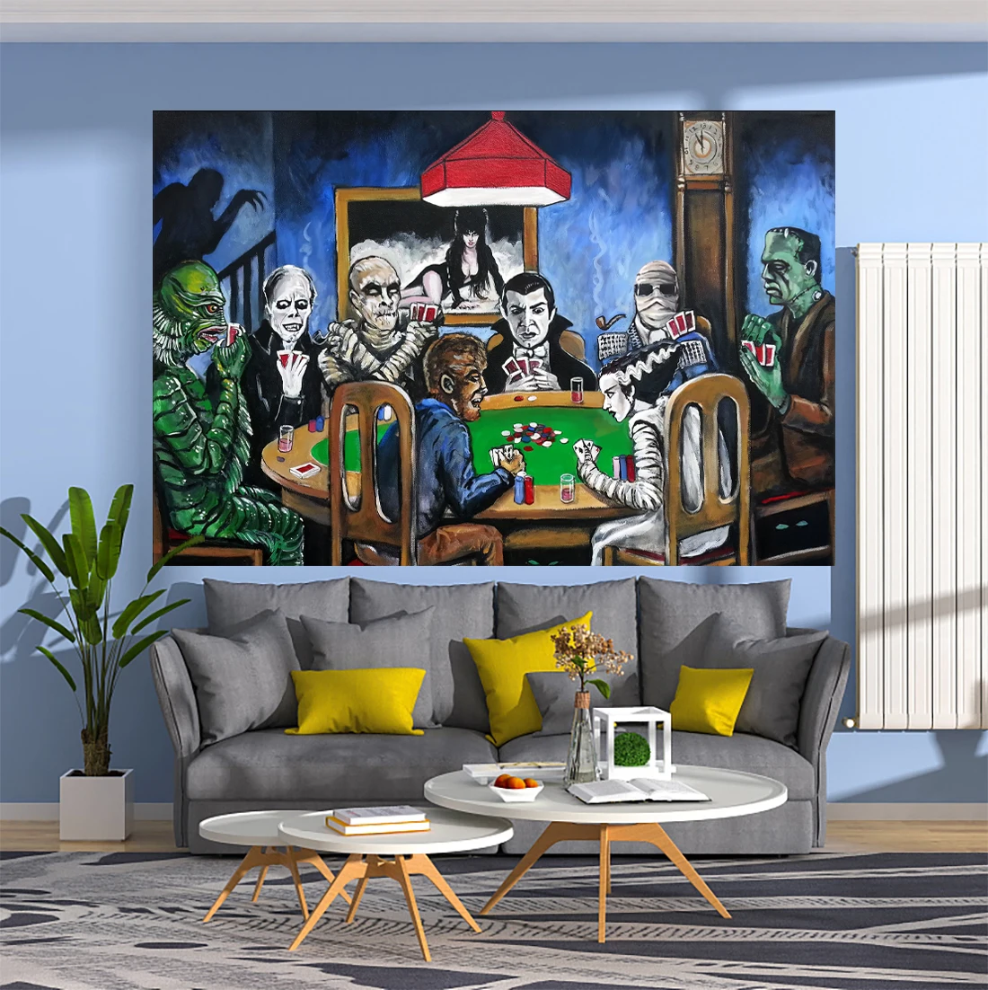 Винтажная масляная живопись гобелен настенные ковры с принтом фильма ужасы по