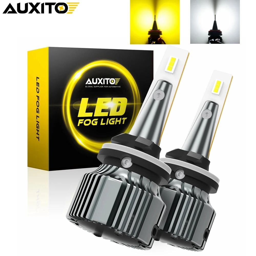 

AUXITO 881 880 LED Fog Lamp Bulbs H10 H8 H11 LED White and Yellow Fog Light Canbus for Audi A4 A3 B8 8P Peugeot DRL Driving Lamp