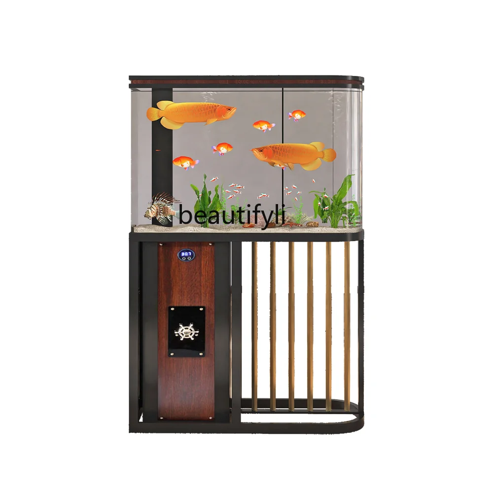 

yj Screen Fish Tank Living Room Small Change Water Fish Tank Acrylic Ecological Bottom Filter Fish Tank Aquarium