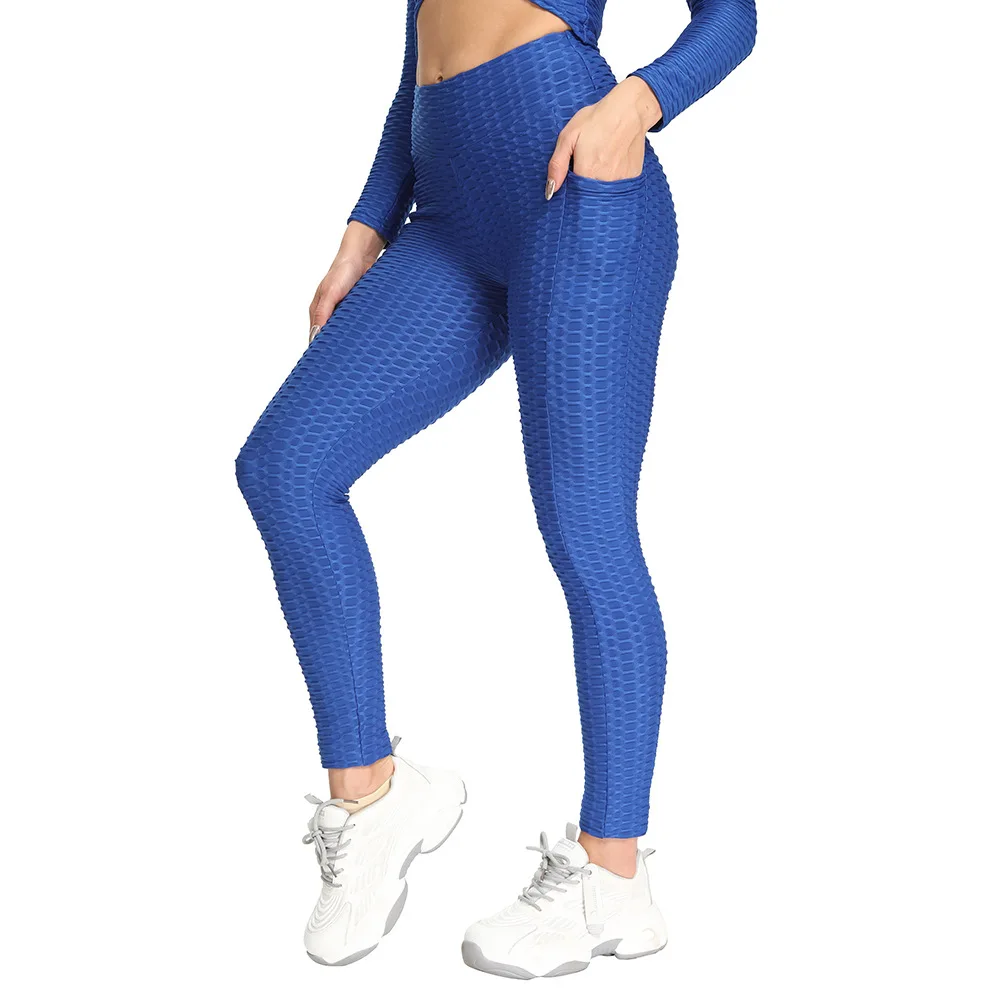 Women High Waist Bubble Butt Leggings Push Up Fitness Legging   Pants Sportswear Jeggings Women Quick-drying Elastic Leggings