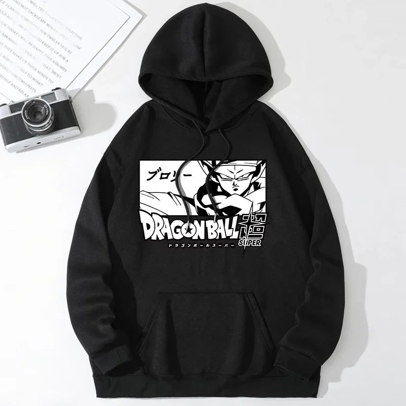 Мужская толстовка с принтом Dragonball в стиле аниме уличная повседневная флисовая