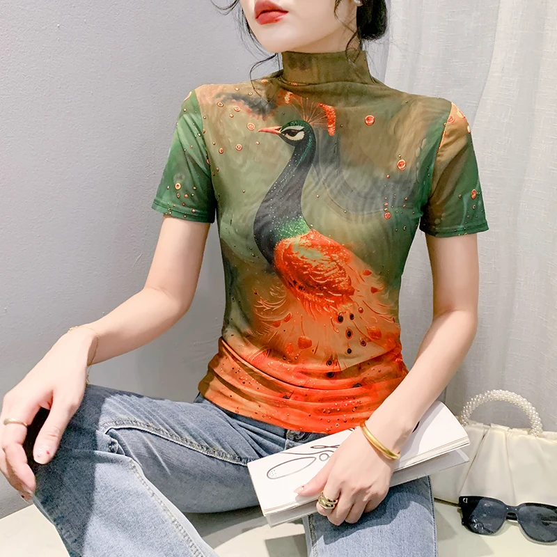 Уличная одежда в европейском стиле футболка для женщин модные топы с принтом