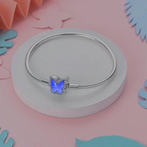 S925 стерлингового серебра браслет с бабочкой мечты подходит оригинальный дизайн бусины подвески браслет DIY изготовление ювелирных изделий подарок для женщин