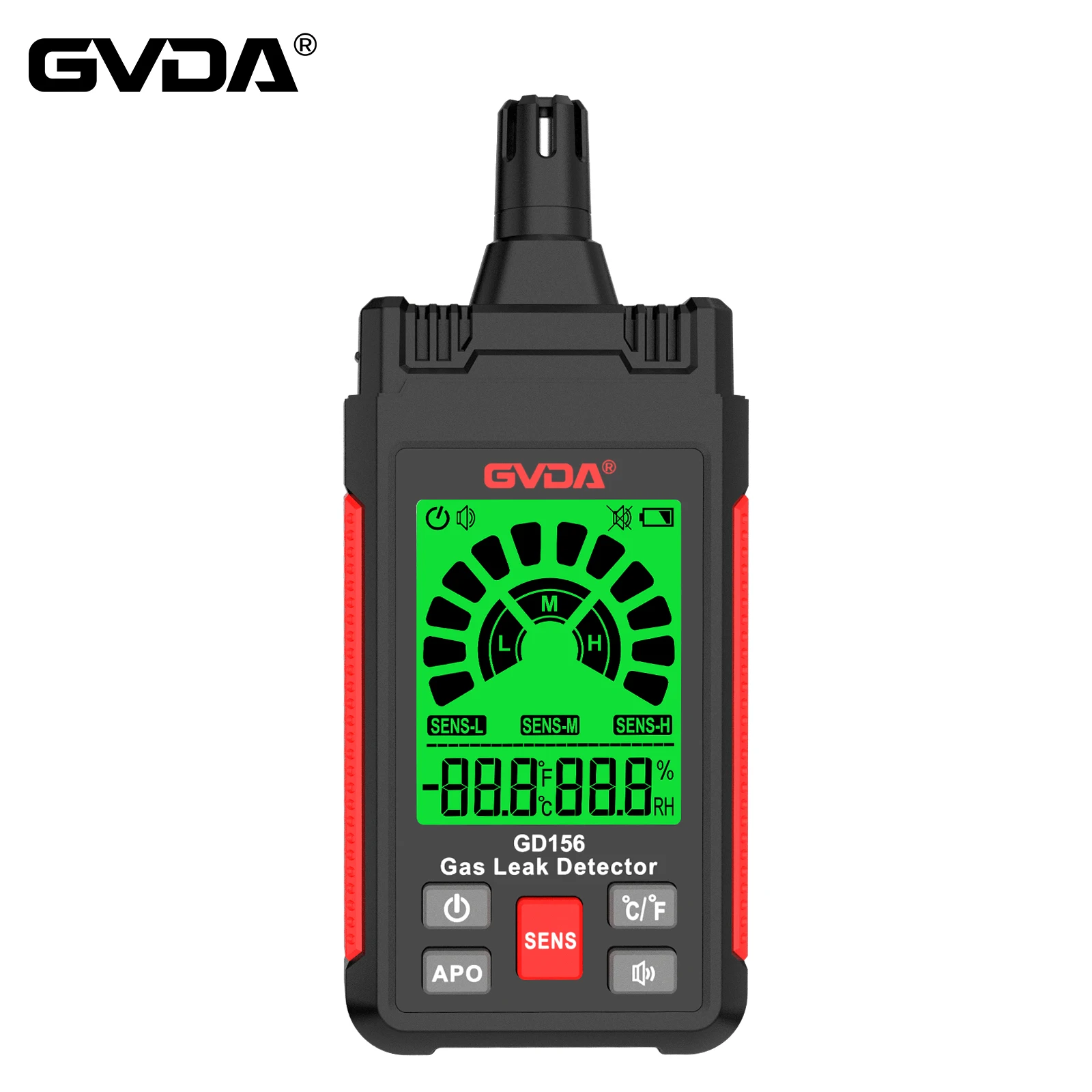 

GVDA Flammable Gas Detector Combustible Gas Analyzer Natural Gas Leak Location Determine Meter Tester Methane Gas Leak Detector