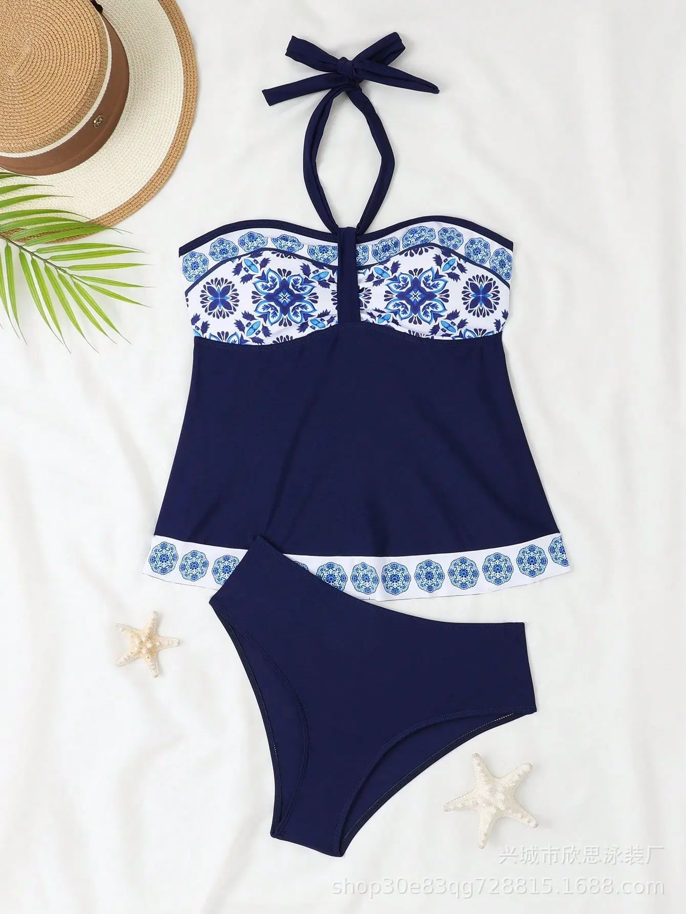 Танкини для летнего отпуска искусственная кожа Раздельный купальник в стиле