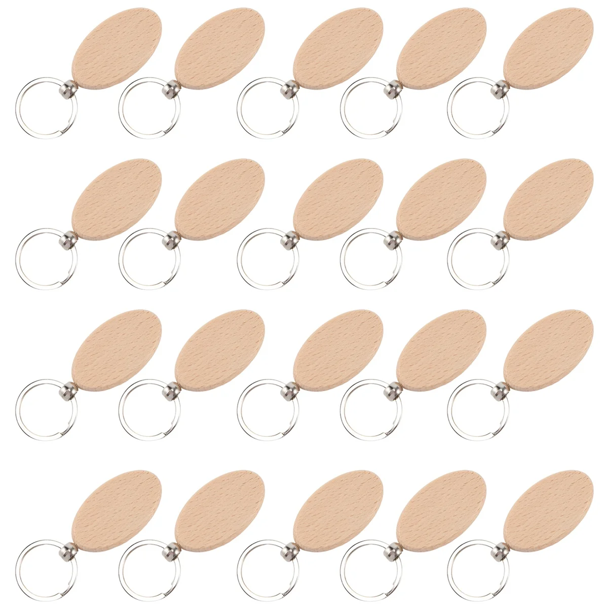 20 шт. пустой деревянный брелок для ключей Diy деревянные брелки подарки желтый