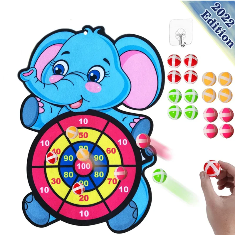 

Montessori Sticky Ball Dart Board Target Sports Game Toys For Kids 4 to 6 Years Old Outdoor Toys Children Indoor Girls Boys Gift