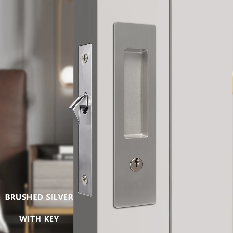 

BEJIALE Замок для раздвижных дверей черный цинковый сплав с ключом