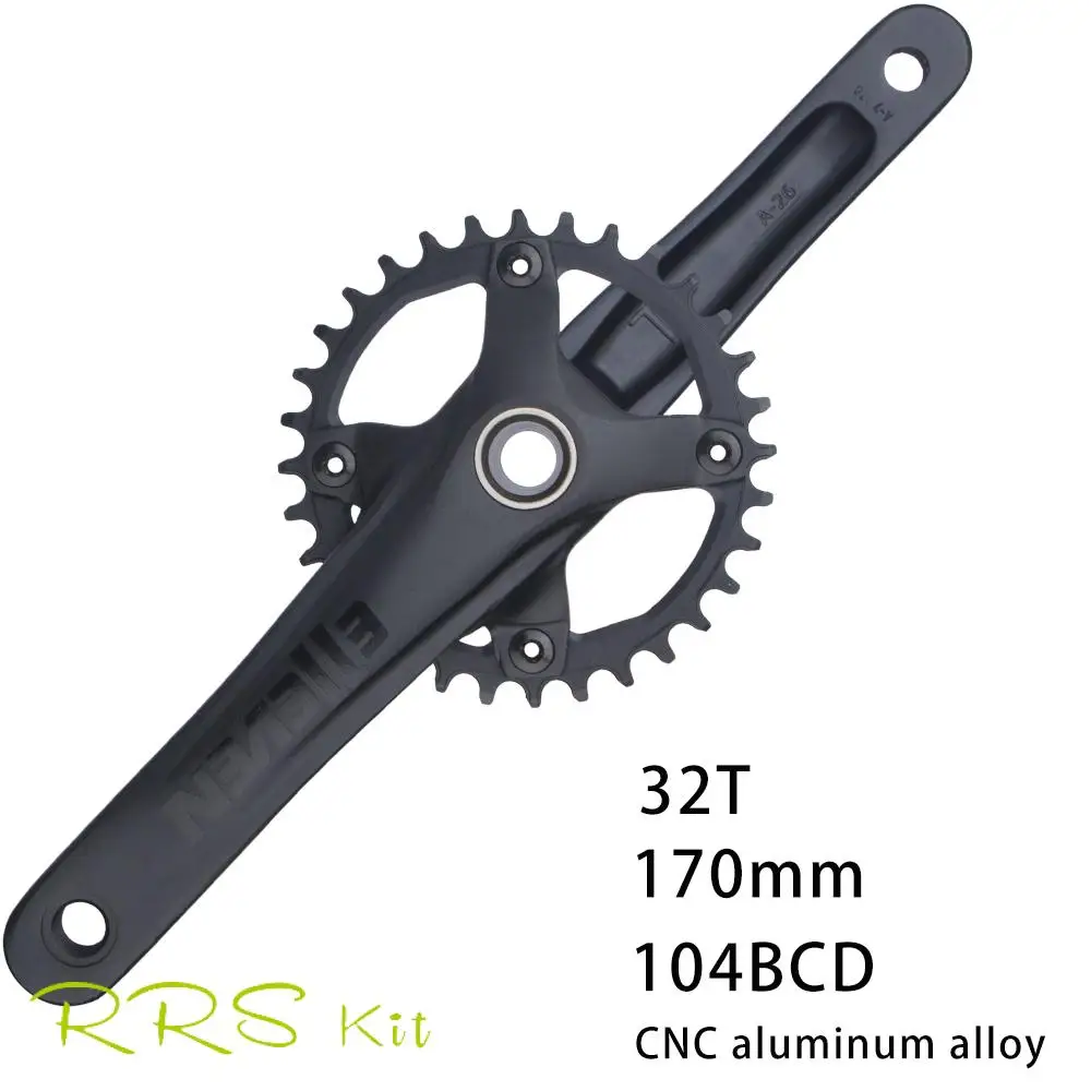 

Bike Mtb Pedivela Racework Single Crown Crank 104BCD Integrated Hole Crankset 32T CNC Aluminum Alloy 170MM Chainwheel Sprocket