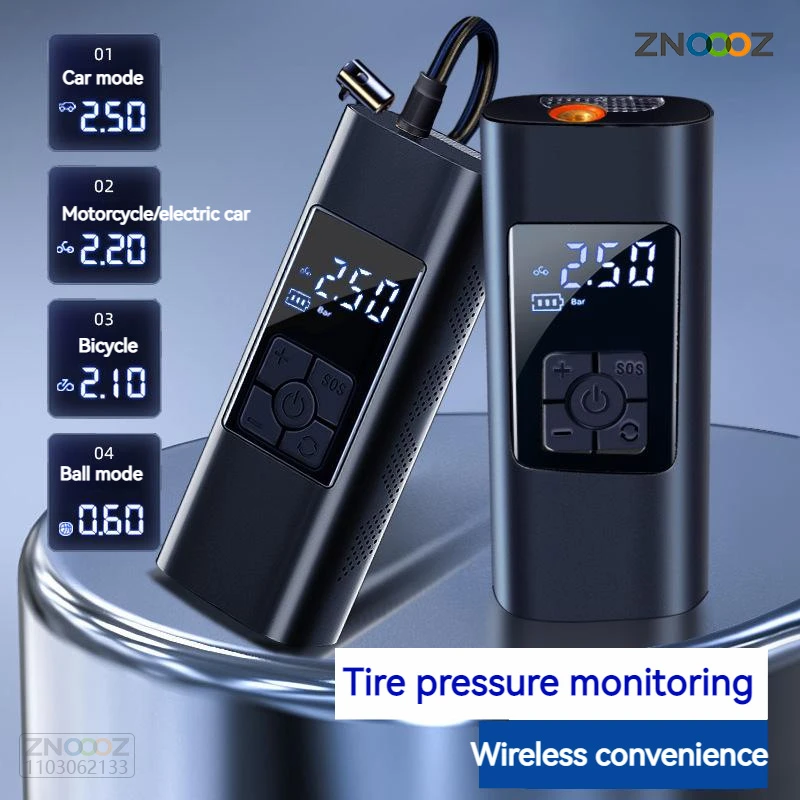 

Автомобильные воздушные насосы, беспроводной портативный автомобильный воздушный компрессор для телефона, для мотоциклов, велосипедных шин, шины со светодиодной лампой