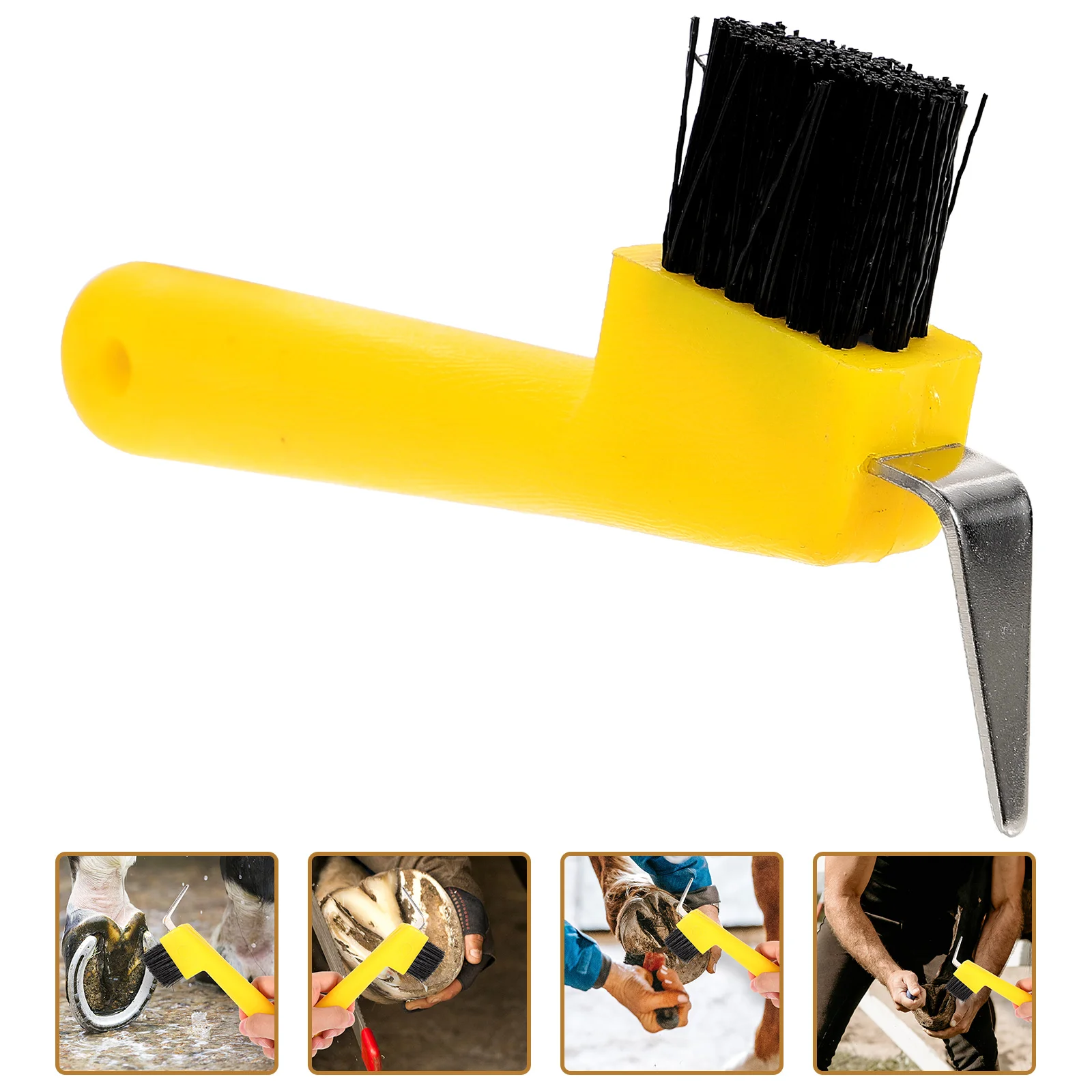 

Practical Horse Hoof Pick Brush Horse Hoof Cleaning Brush Horse Grooming Tool