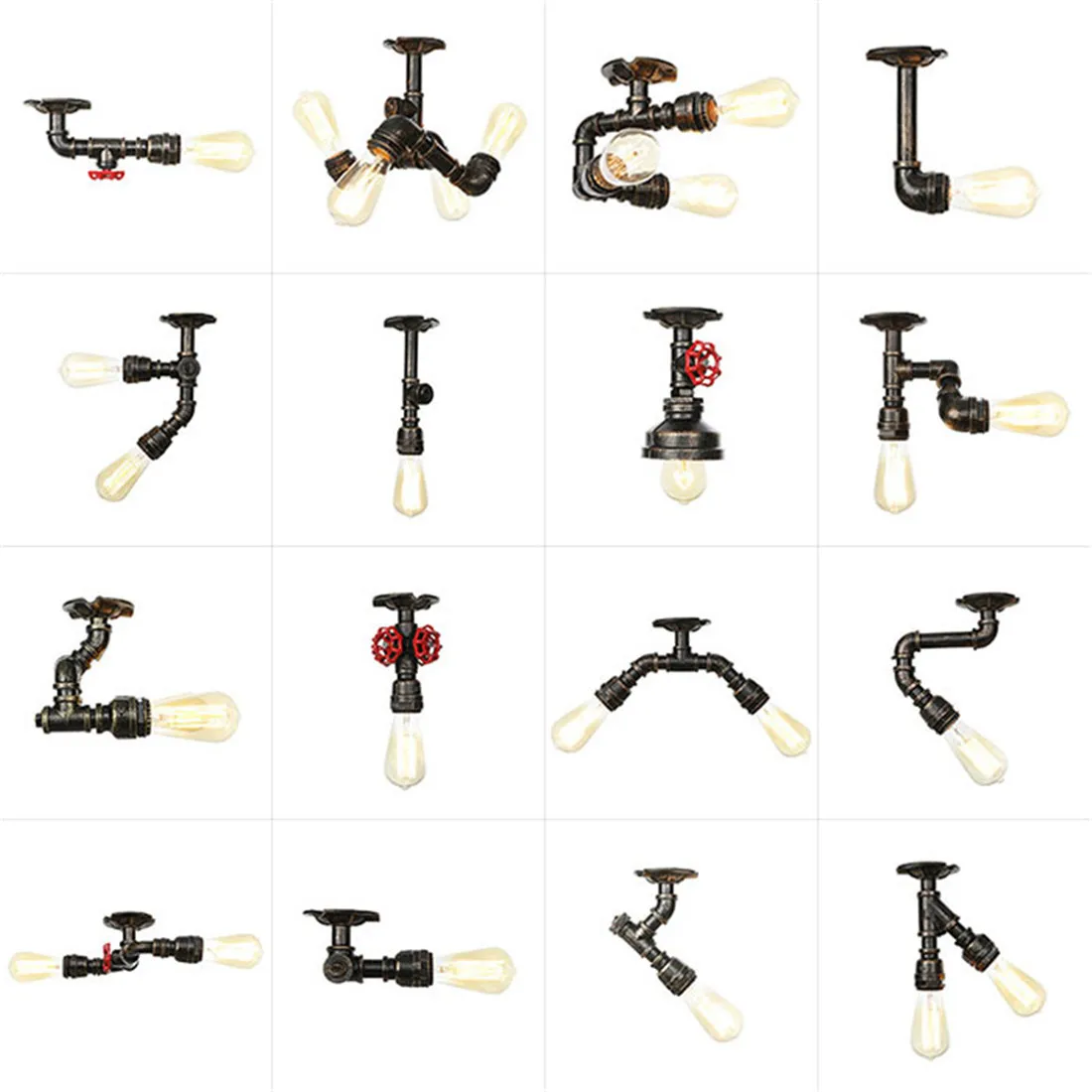 Винтажные потолочные светильники в стиле стимпанк потолочная лампа античном с