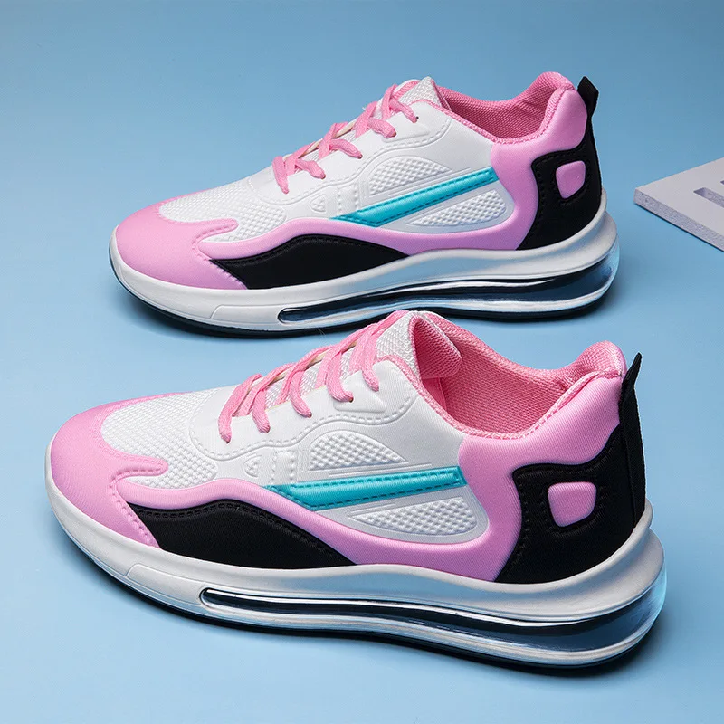 

Air Cushion Ladies Sneakers New Spring and Autumn Breathable Casual Korean Shoes Color Casual Shoes Running Shoes Platform Shoes