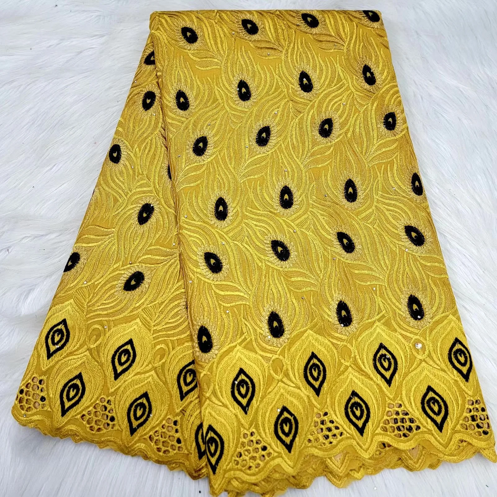 

2022 Swiss Most Popular High Quality 1000% Cotton Dry 5 Yards Cozy Lace African Design Mesh Dry Embroidered Women Prom Fabric
