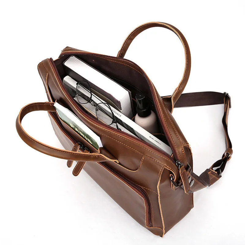 Брендовый портфель из искусственной кожи, повседневные мужские сумки через плечо, деловая мужская сумка для ноутбука, мужские винтажные ко...