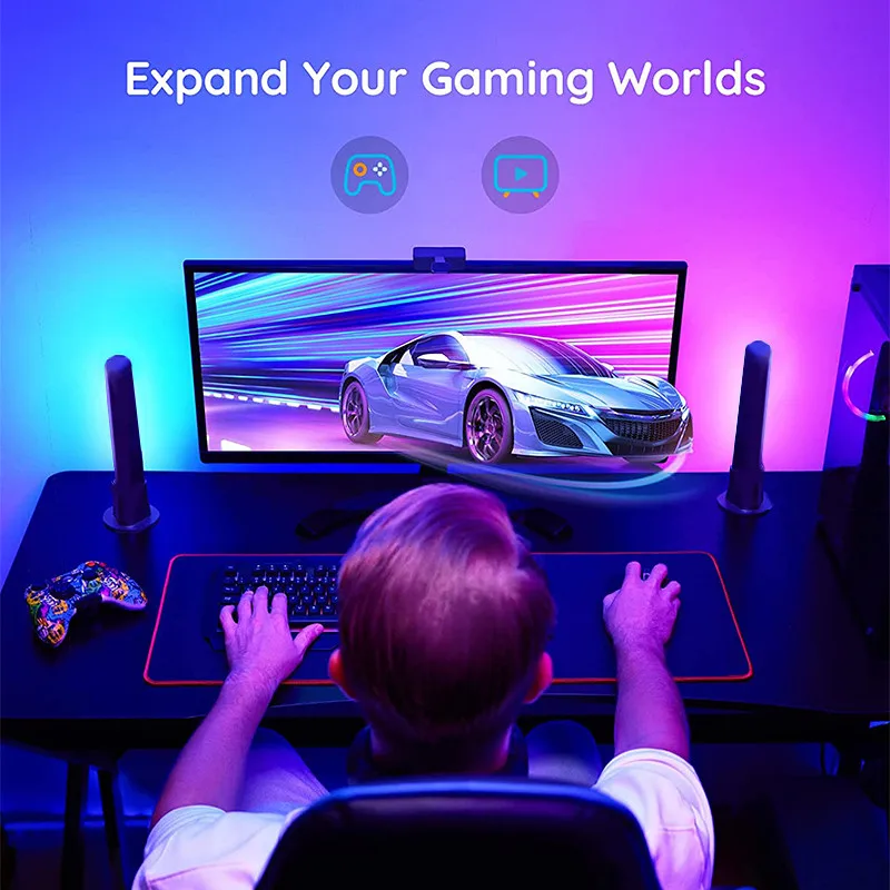 Wi-Fi BuleTooth умный RGB светодиодный светильник освещение для создания атмосферы в