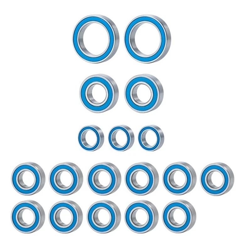

18 Pcs Rubber Sealed Bearing Kit for Tamiya CC-01 CC-01 1/10 RC Car Upgrade Parts Accessories